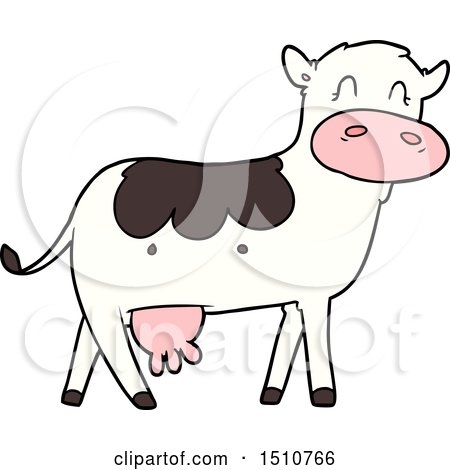 Cartoon Dairy Cow by lineartestpilot