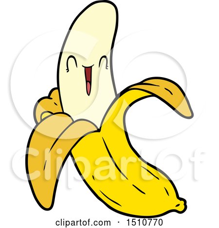 Cartoon Crazy Happy Banana by lineartestpilot