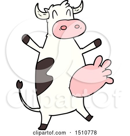 Cartoon Cow Swinging Udder by lineartestpilot