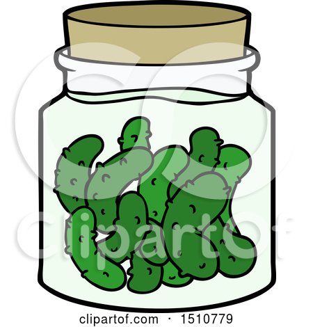 Cartoon Pickled Gherkins by lineartestpilot