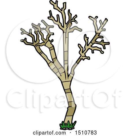Cartoon Winter Tree by lineartestpilot