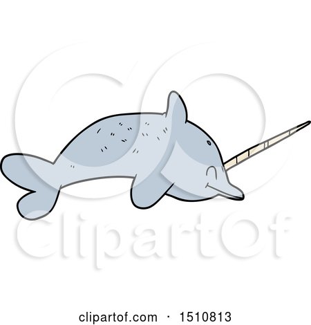 Cartoon Narwhal by lineartestpilot
