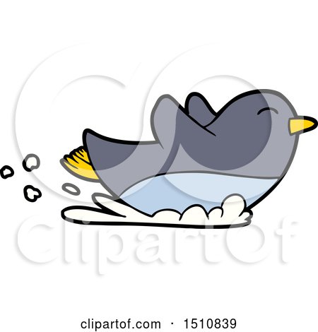 Cartoon Penguin Sliding by lineartestpilot