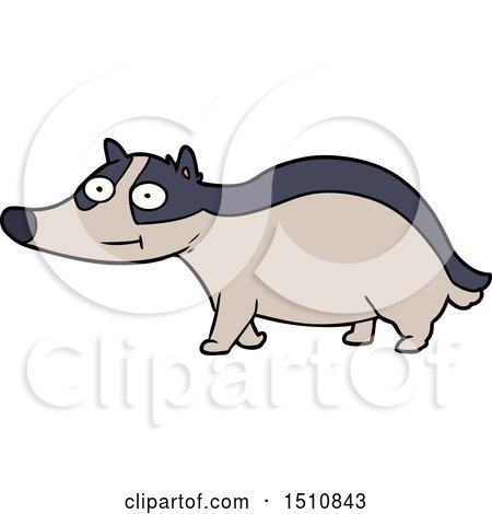 Cartoon Friendly Badger by lineartestpilot