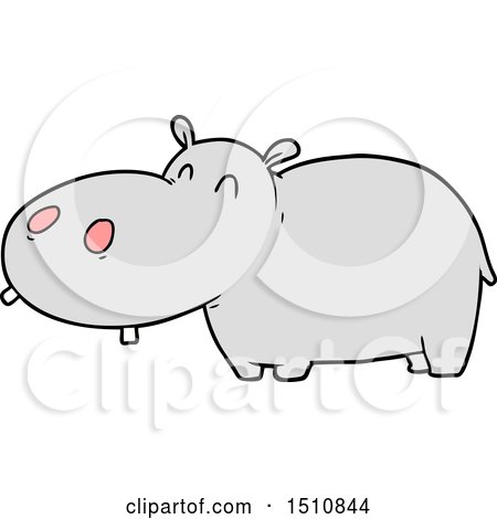 Cartoon Hippo by lineartestpilot