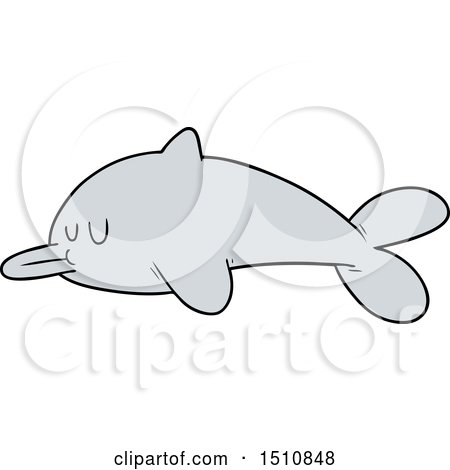 Cartoon Dolphin by lineartestpilot