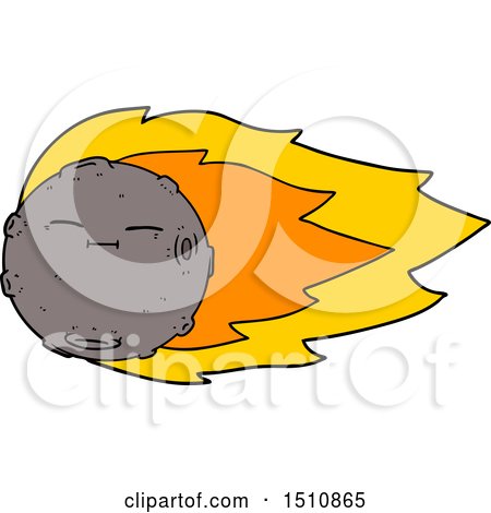 Cartoon Meteorite by lineartestpilot