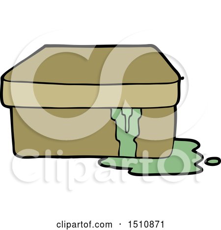 Cartoon Box with Slime by lineartestpilot