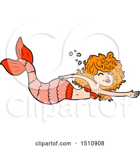 Cartoon Mermaid by lineartestpilot