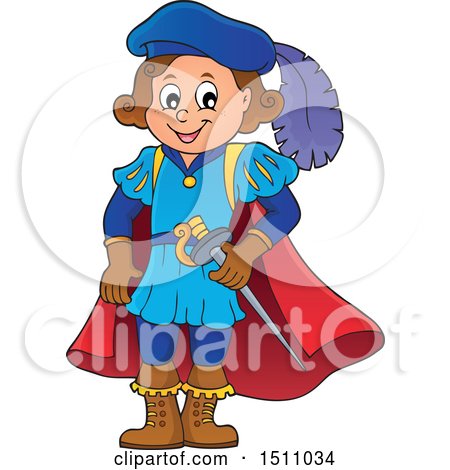 Clipart of a Fairy Tale Prince - Royalty Free Vector Illustration by visekart