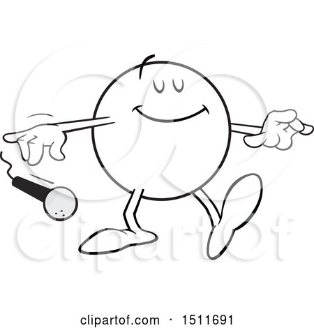 Clipart of a Pleased Moodie Character Dropping the Mic - Royalty Free Vector Illustration by Johnny Sajem
