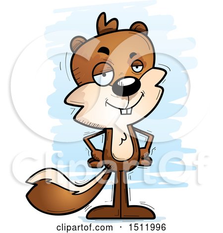 Clipart of a Confident Male Squirrel - Royalty Free Vector Illustration by Cory Thoman