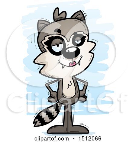 Clipart of a Confident Female Raccoon - Royalty Free Vector Illustration by Cory Thoman
