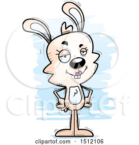 Clipart of a Confident Female Rabbit - Royalty Free Vector Illustration by Cory Thoman