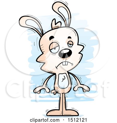 Clipart of a Sad Male Rabbit - Royalty Free Vector Illustration by Cory Thoman