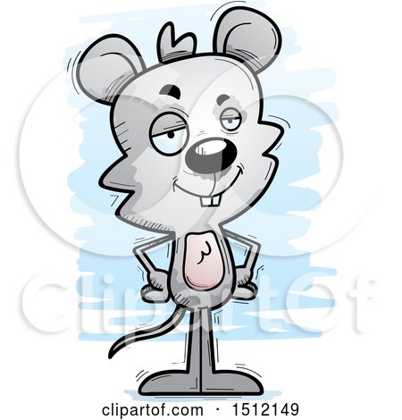 Clipart of a Confident Male Mouse - Royalty Free Vector Illustration by Cory Thoman