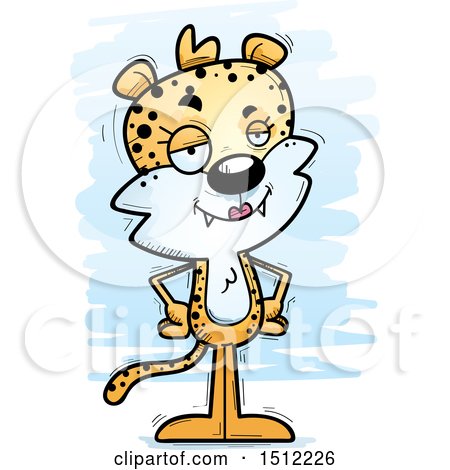 Clipart of a Confident Female Leopard - Royalty Free Vector Illustration by Cory Thoman