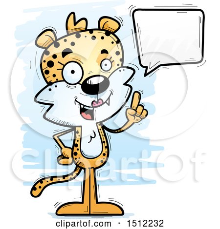 Clipart of a Happy Talking Female Leopard - Royalty Free Vector Illustration by Cory Thoman