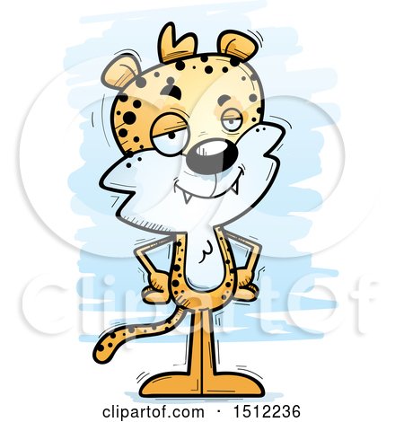 Clipart of a Confident Male Leopard - Royalty Free Vector Illustration by Cory Thoman