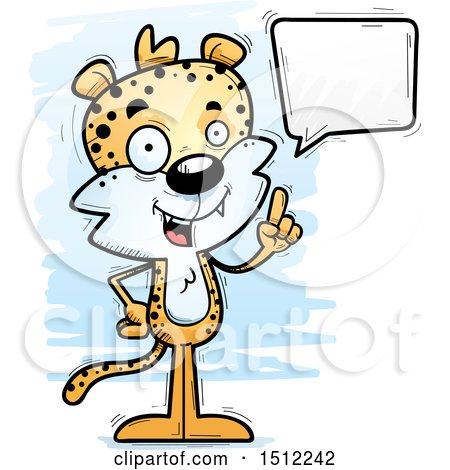 Clipart of a Happy Talking Male Leopard - Royalty Free Vector Illustration by Cory Thoman