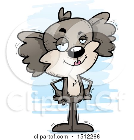 Clipart of a Confident Female Koala - Royalty Free Vector Illustration by Cory Thoman