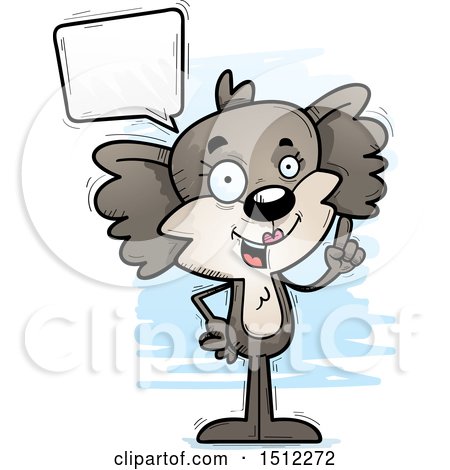 Clipart of a Happy Talking Female Koala - Royalty Free Vector Illustration by Cory Thoman