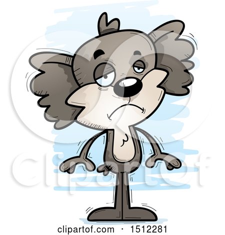 Clipart of a Sad Male Koala - Royalty Free Vector Illustration by Cory Thoman