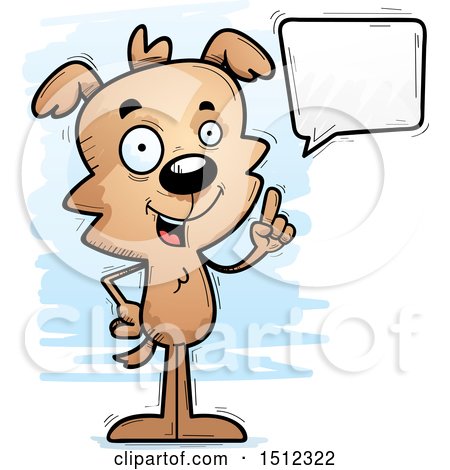 Clipart of a Happy Talking Male Dog - Royalty Free Vector Illustration by Cory Thoman