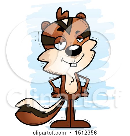 Clipart of a Confident Male Chipmunk - Royalty Free Vector Illustration by Cory Thoman