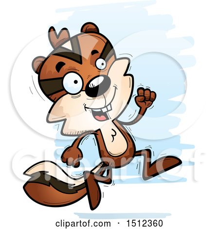 Clipart of a Running Male Chipmunk - Royalty Free Vector Illustration by Cory Thoman