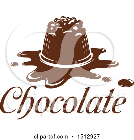 Clipart of a Chocolate Candy with Text - Royalty Free Vector Illustration by Vector Tradition SM