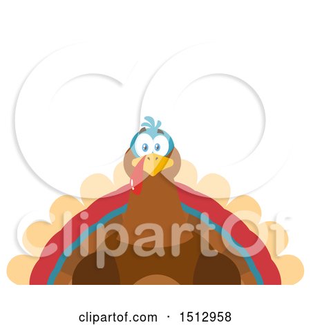Clipart of a Thanksgiving Turkey Bird - Royalty Free Vector Illustration by Hit Toon