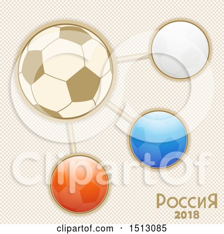 Clipart of a Russian Soccer Football World Tournament Infographic Design - Royalty Free Vector Illustration by elaineitalia