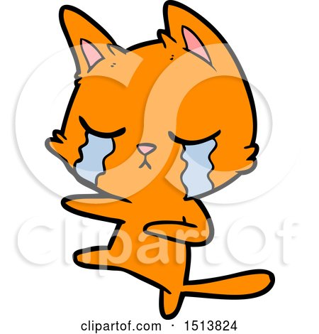 Crying Cartoon Cat Dancing by lineartestpilot