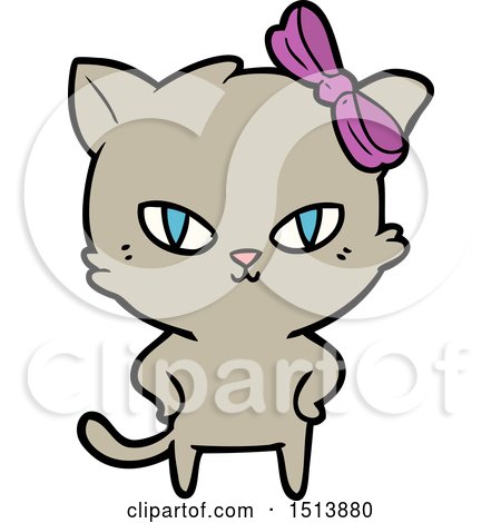 Cute Cartoon Cat by lineartestpilot #1513880