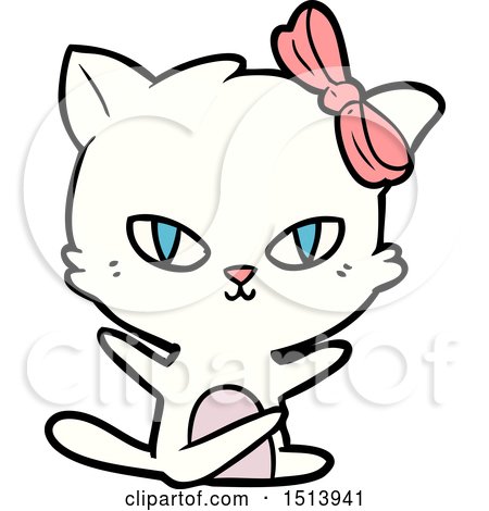 Cute Cartoon Cat by lineartestpilot #1513941