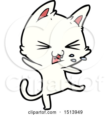 Cartoon Cat Throwing a Tantrum by lineartestpilot