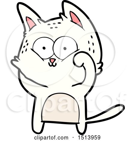 Cartoon Cat Being Cute by lineartestpilot
