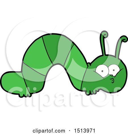 Cartoon Caterpillar by lineartestpilot