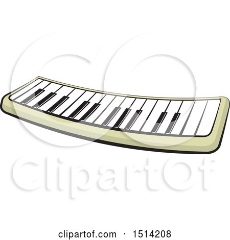 Clipart of a Toy Electronic Piano - Royalty Free Vector Illustration by Lal Perera