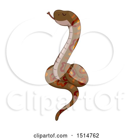 Clipart of a Cute Snake - Royalty Free Vector Illustration by BNP Design Studio