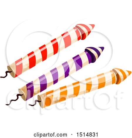 Clipart of Fireworks - Royalty Free Vector Illustration by Vector Tradition SM