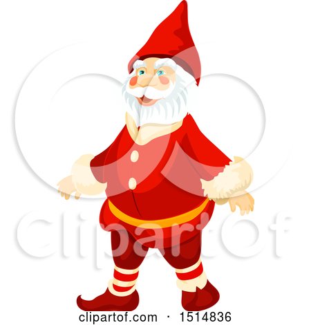 Clipart of a Christmas Santa Claus - Royalty Free Vector Illustration by Vector Tradition SM