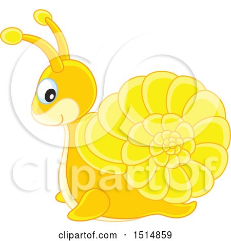 Clipart of a Cute Snail - Royalty Free Vector Illustration by Alex Bannykh