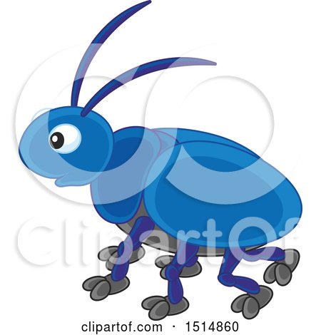 Clipart of a Cute Bug - Royalty Free Vector Illustration by Alex Bannykh