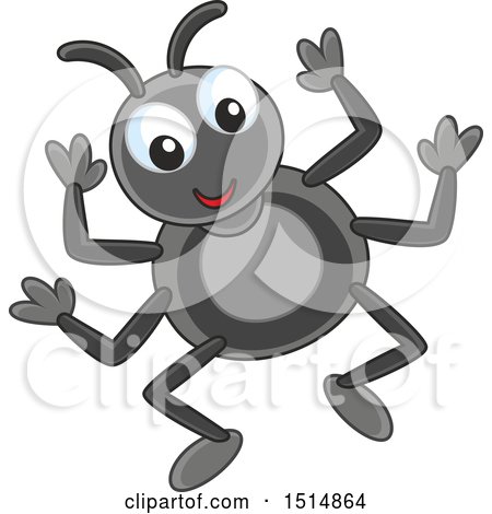 Clipart of a Spider - Royalty Free Vector Illustration by Alex Bannykh