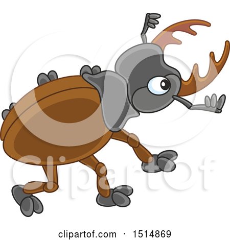 Clipart of a Cute Beetle - Royalty Free Vector Illustration by Alex Bannykh