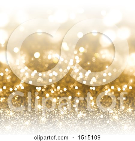 Clipart of a Background of Flares and Gold Glitter - Royalty Free Illustration by KJ Pargeter