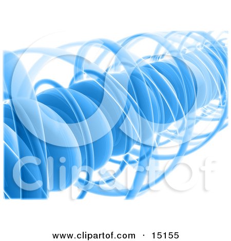 Blue Complex Spiral Clipart Graphic Illustration by 3poD