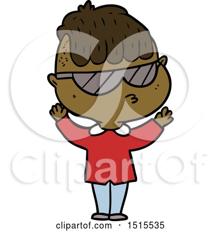 Cartoon Boy Wearing Sunglasses by lineartestpilot